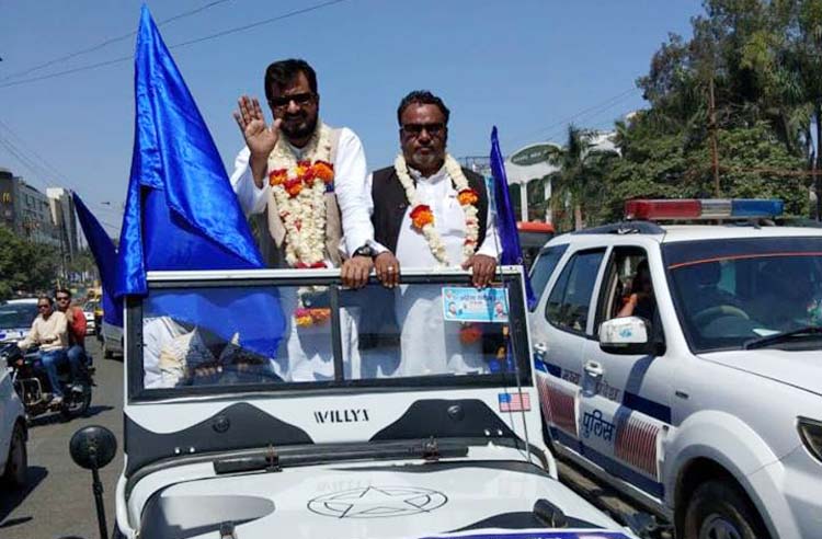 अहिंसा समाज पार्टी ने सदभावना रैली निकालकर दिखाया दमखम