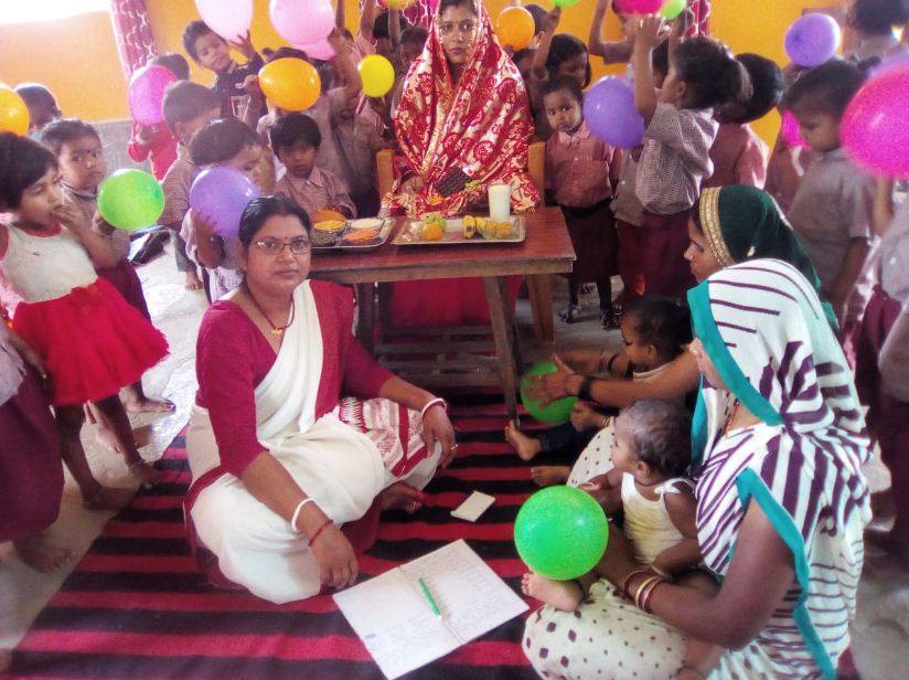 अनूठी पहल: बक्सर जिले के सभी 1489 आंगनवाडी केन्द्रों पर हुई गोदभराई की रस्म