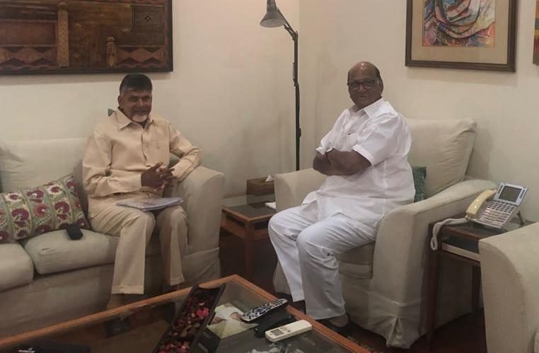 चुनावी नतीजे आने से पहले एक्टिव हुए नायडू, शरद पवार से की मुलाकात