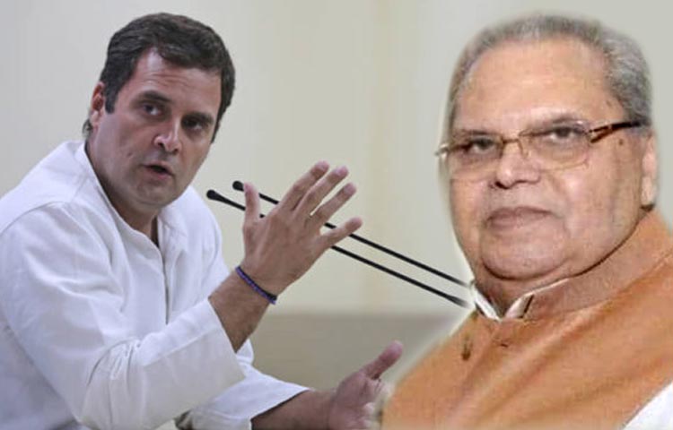 अपने ही दांव से फंसे गवर्नर, राहुल ने पूछा “कब आ सकता हूँ कश्मीर”