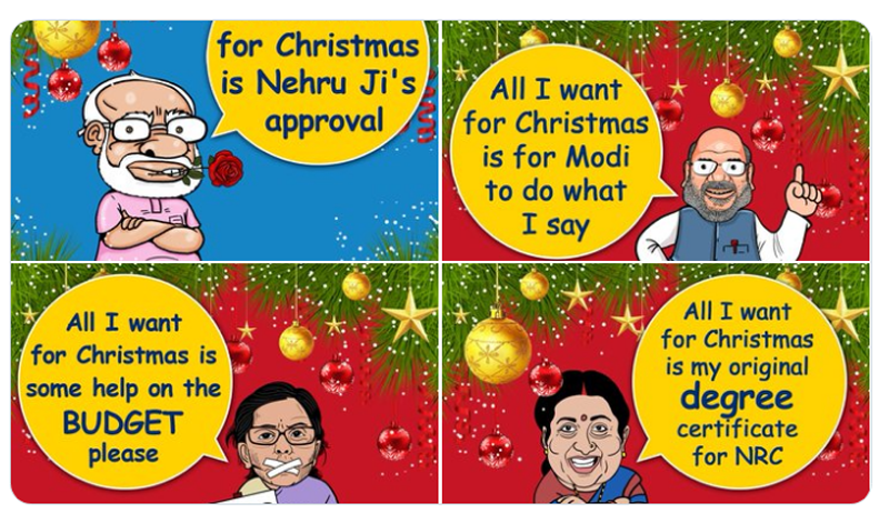 कांग्रेस ने BJP को दी क्रिसमस की बधाई, लिखा “जुमला Bells, जुमला Bells, जुमला All the way”