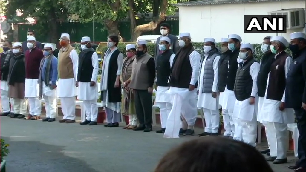 Congress Foundation Day : AK Antony hoists Congress flag at party headquarters
