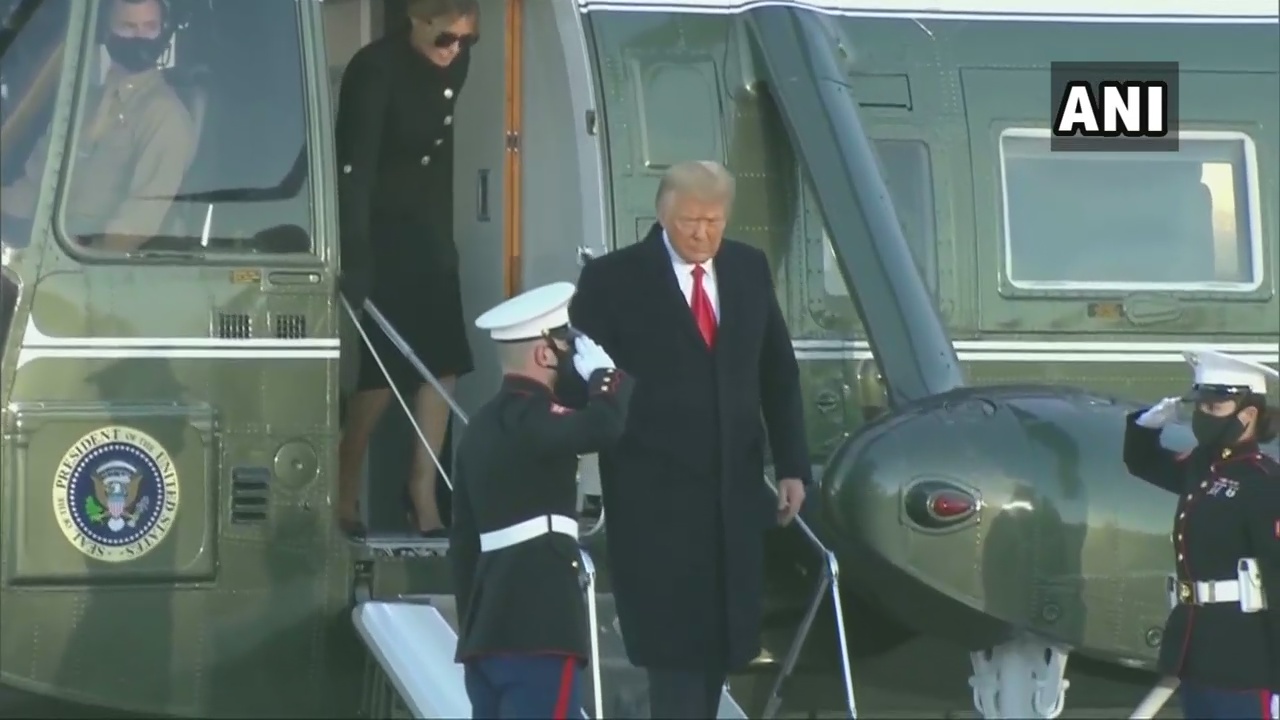 Donald Trump departs from the White House