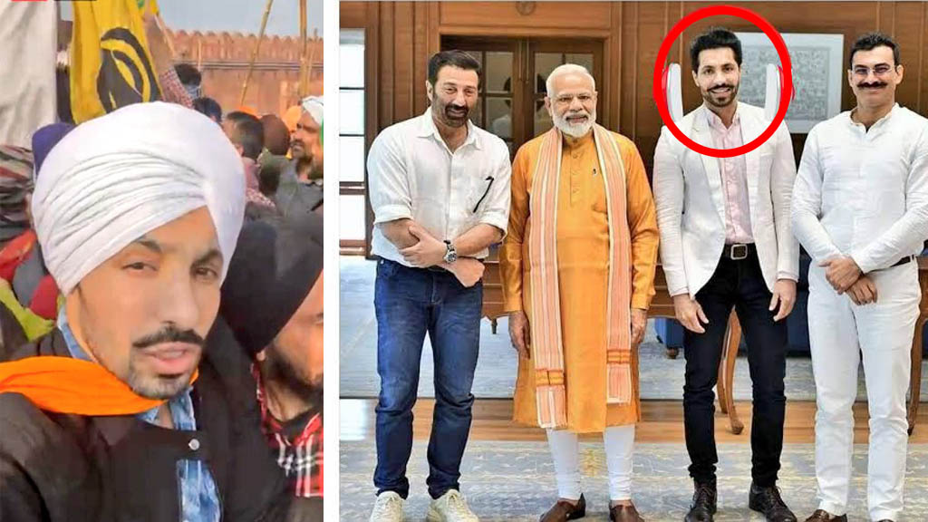 लाल किले पर झंडा फहराने में बीजेपी कनेक्शन सामने आया, नारे लगवा रहे दीप सिंधु का वीडियो वायरल