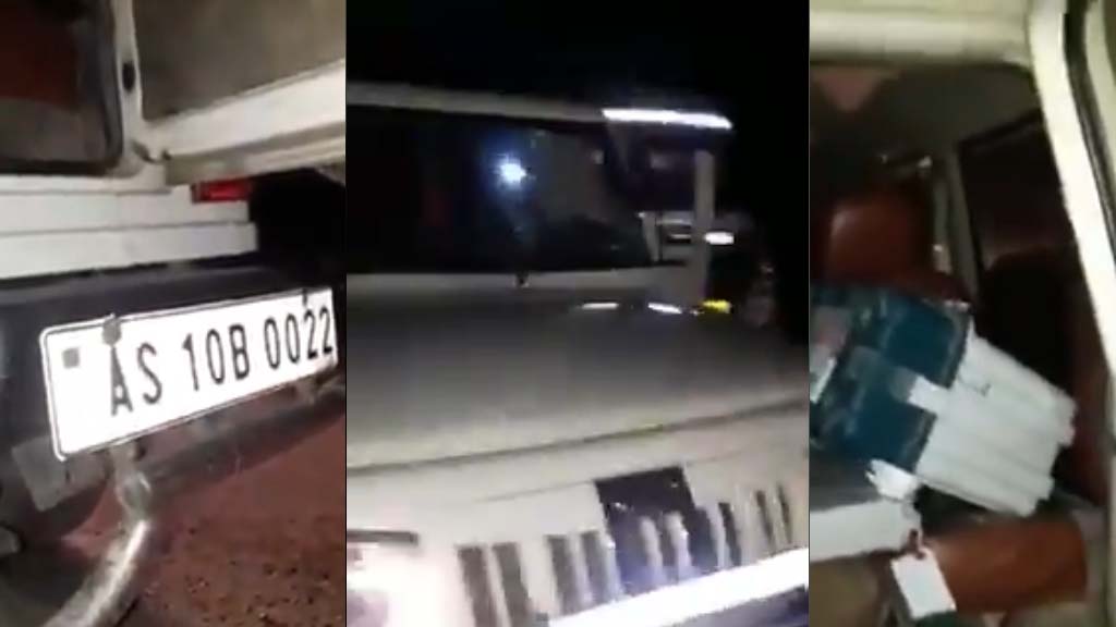 ब्रेकिंग: असम में बीजेपी उम्मीदवार की कार में ईवीएम मिली, तनाव