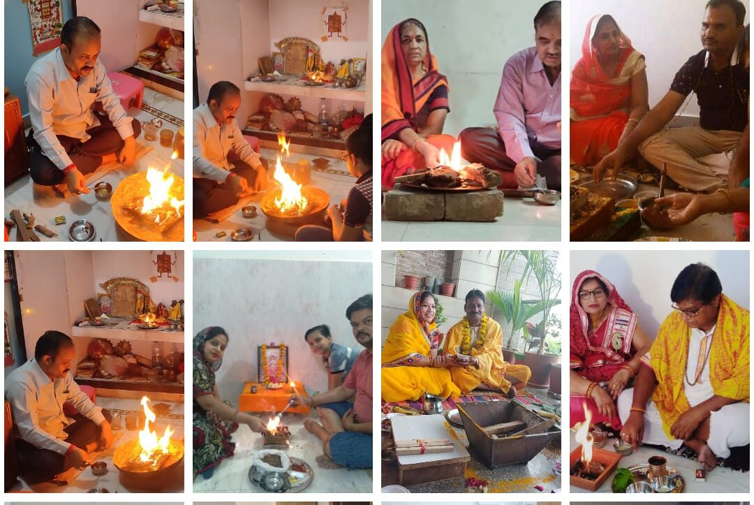 अखिल भारतीय वैश्य महासंगठन के आह्वान पर देश के सभी राज्यों में मां गायत्री हवन आयोजित