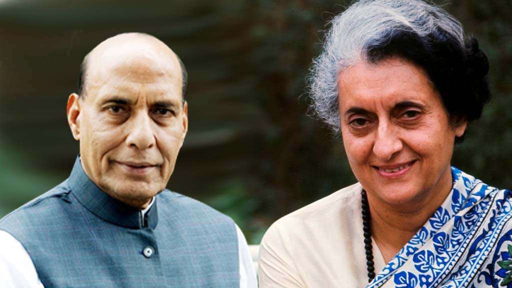 राजनाथ को याद आयीं इंदिरा, तारीफ़ में कह दी बड़ी बात