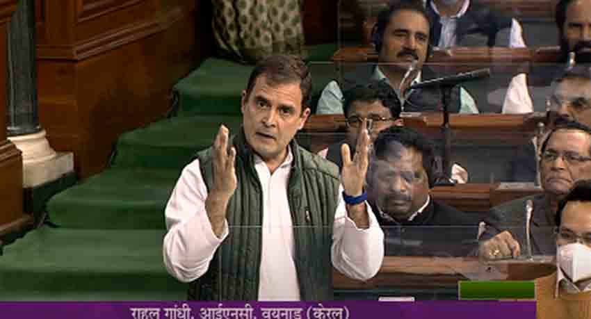 संसद में राहुल का सरकार पर वार: इस देश में दो हिंदुस्तान बन रहे हैं, एक गरीबो का, दूसरा अमीरों का