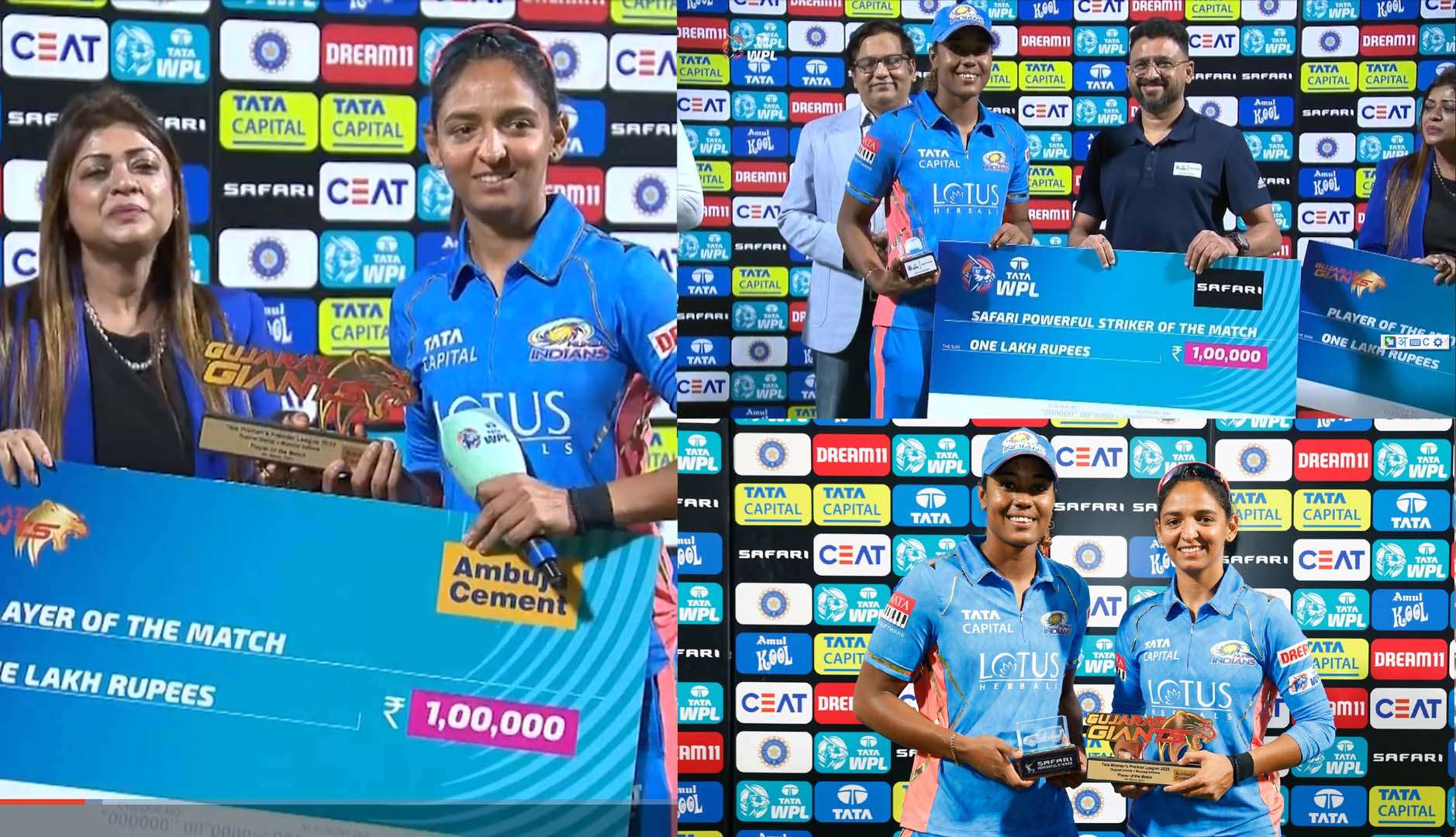 हरमनप्रीत कौर हुई मालामाल, विंडीज को भी मिला इनाम, देखें अवार्ड लिस्ट